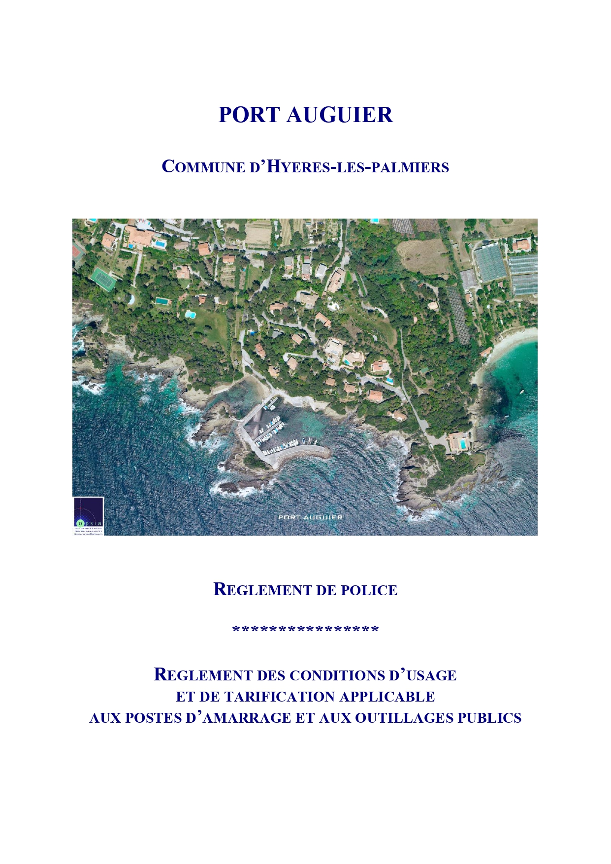 Règlements de police du port Auguier