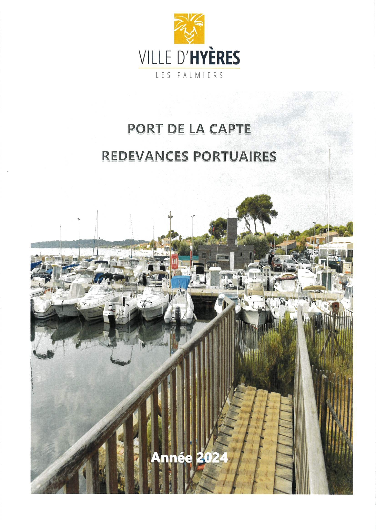 Tarifs du port de la Capte